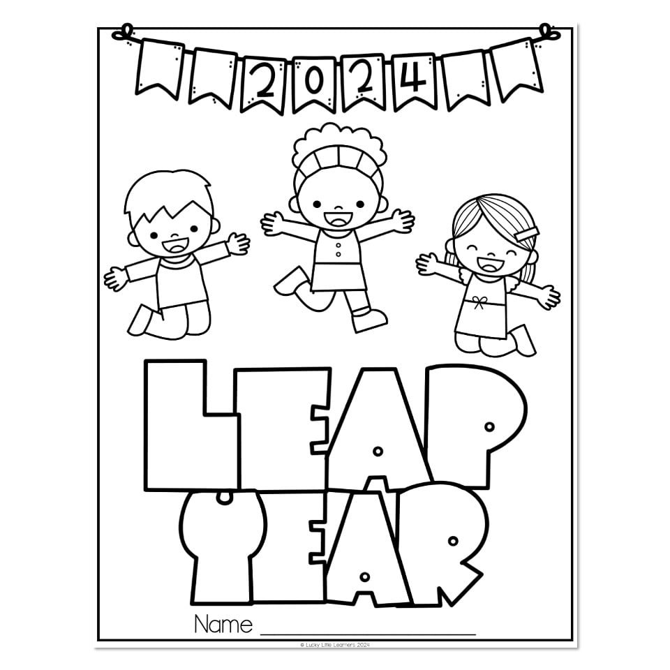 Leap Year Coloring Pages Printable for Free Download