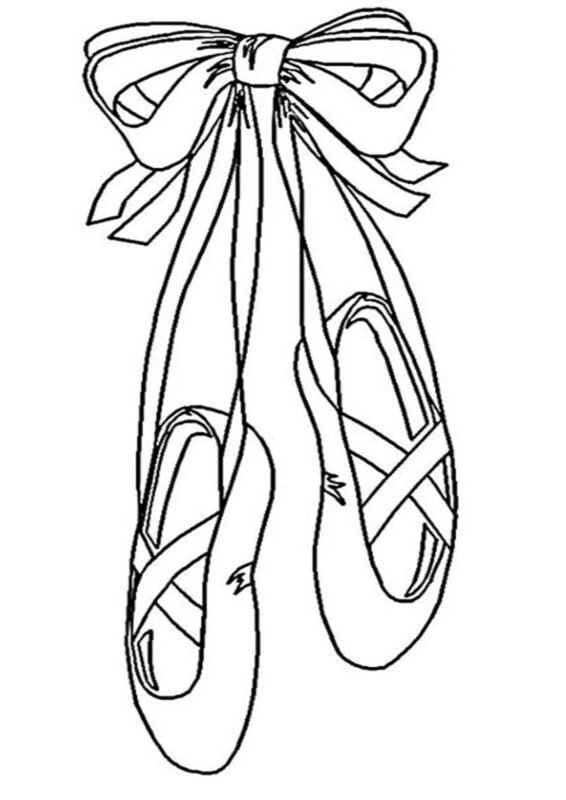 Pointe Shoes Coloring Pages Printable for Free Download