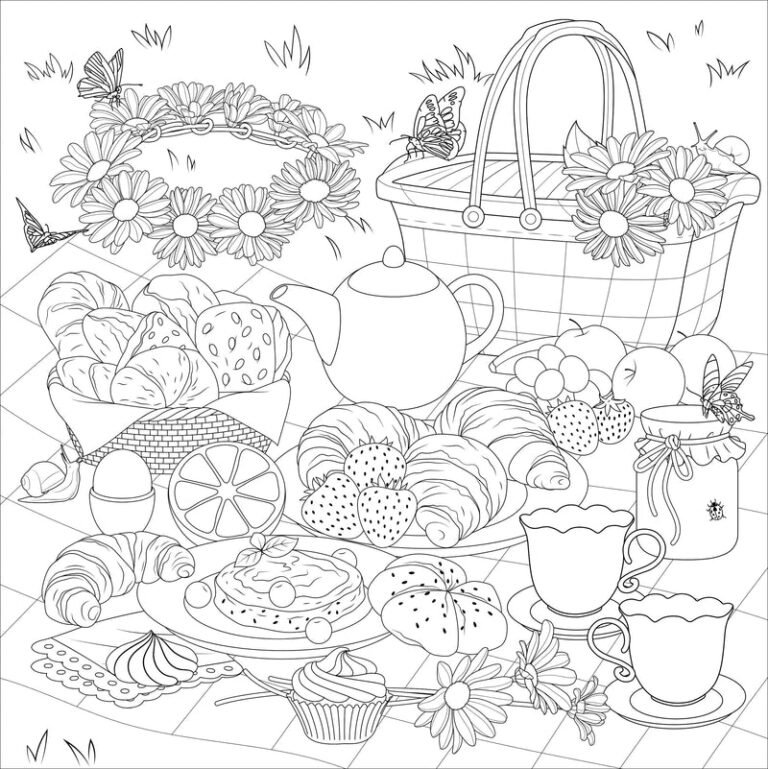 Cottagecore Coloring Pages Printable for Free Download