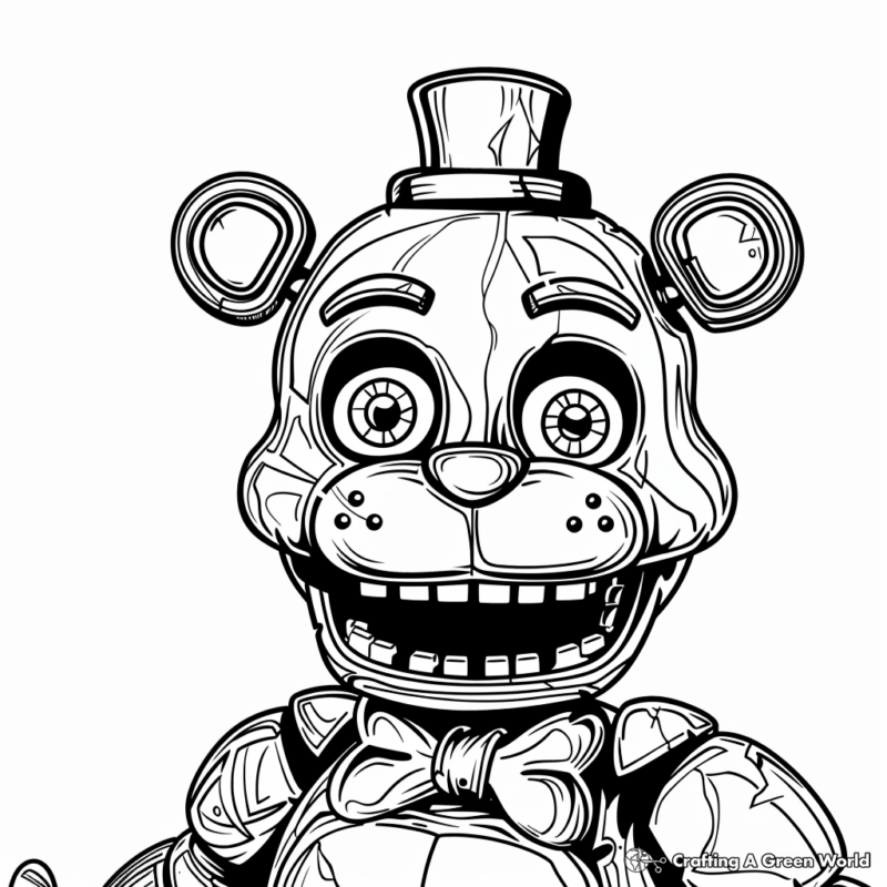 Withered Freddy Coloring Pages Printable for Free Download