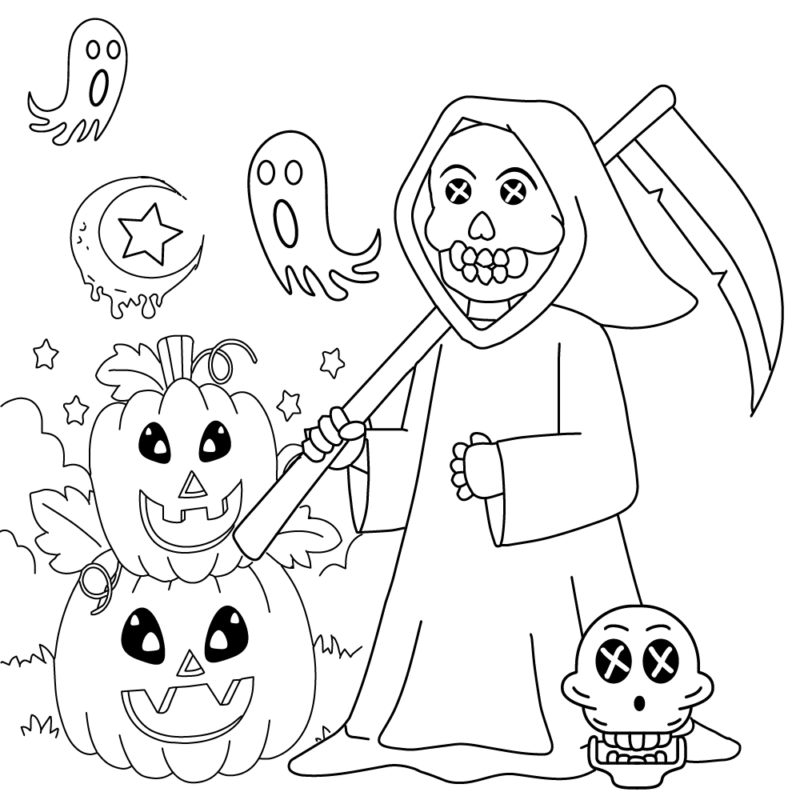 Creepy Kawaii Coloring Pages Printable for Free Download