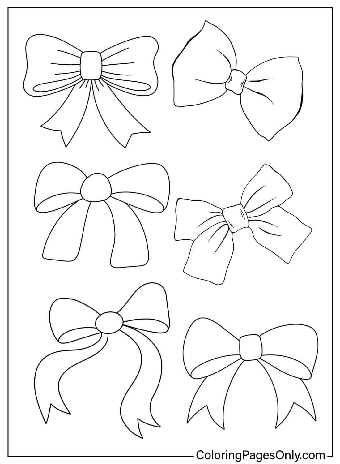 Hair Bow Coloring Pages Printable for Free Download