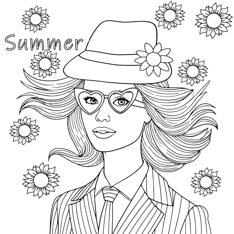 Preppy Coloring Pages Printable for Free Download