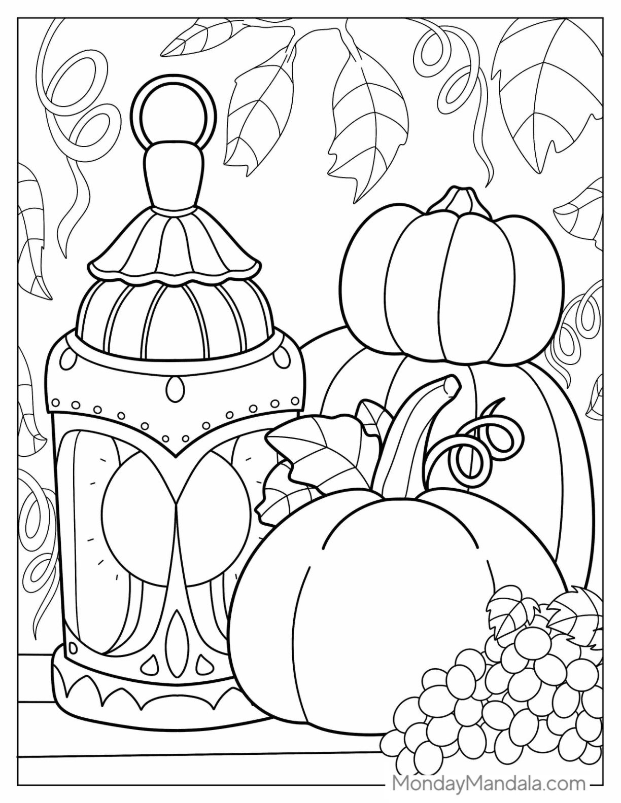 Fall Adult Coloring Pages Printable for Free Download