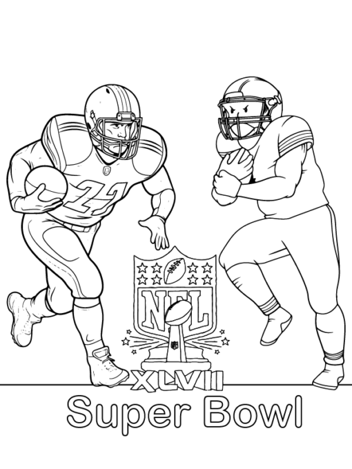 Super Bowl LVIII Coloring Pages Printable for Free Download