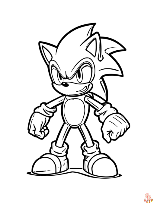 Golden Sonic Coloring Pages Printable for Free Download