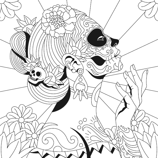 Catrina Coloring Pages Printable for Free Download