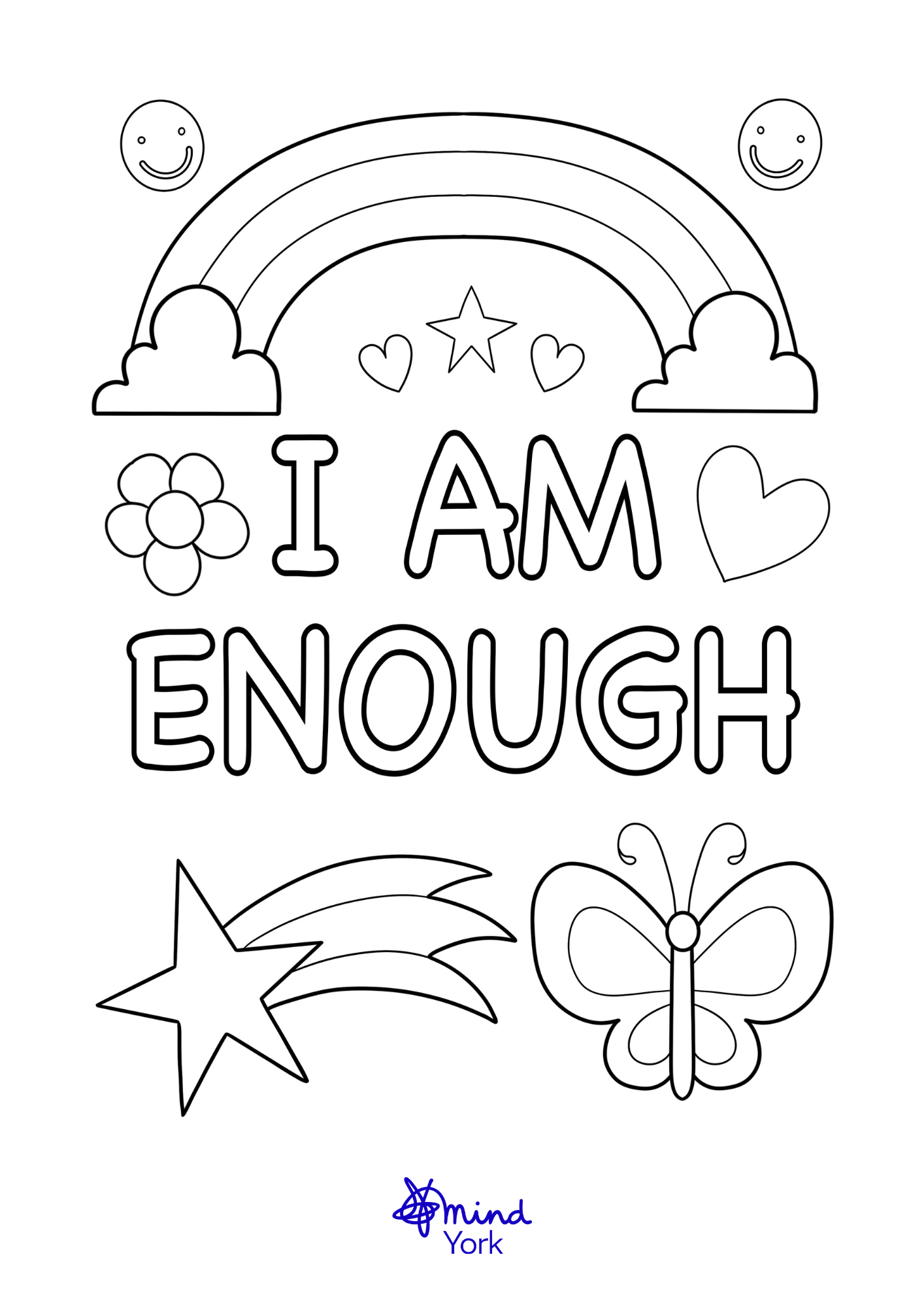 I Am Enough Coloring Pages Printable for Free Download