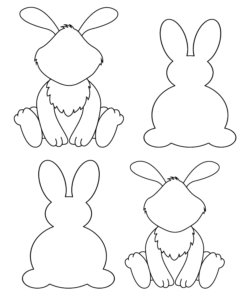 Bunny Templates Coloring Pages Printable for Free Download