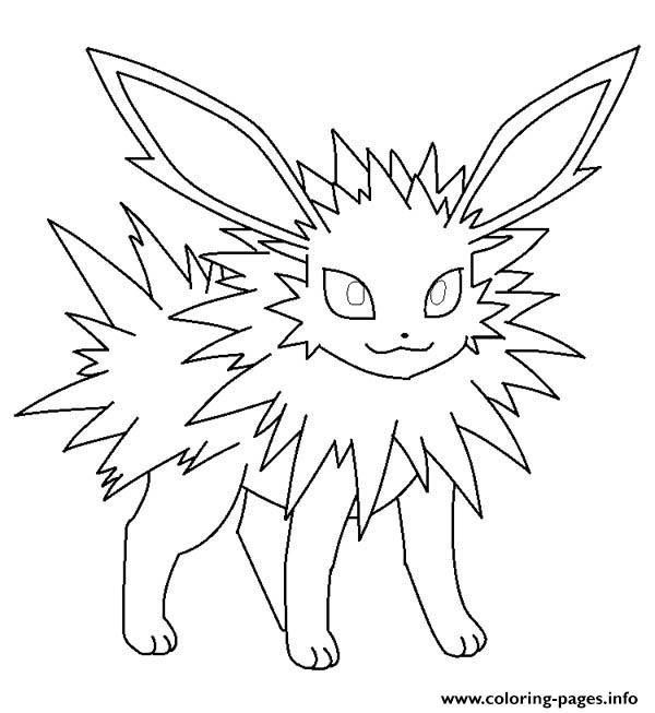 Jolteon Coloring Pages Printable for Free Download