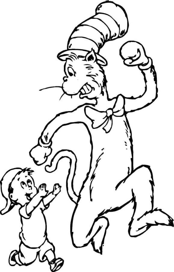 Cat In The Hat Coloring Pages Printable for Free Download