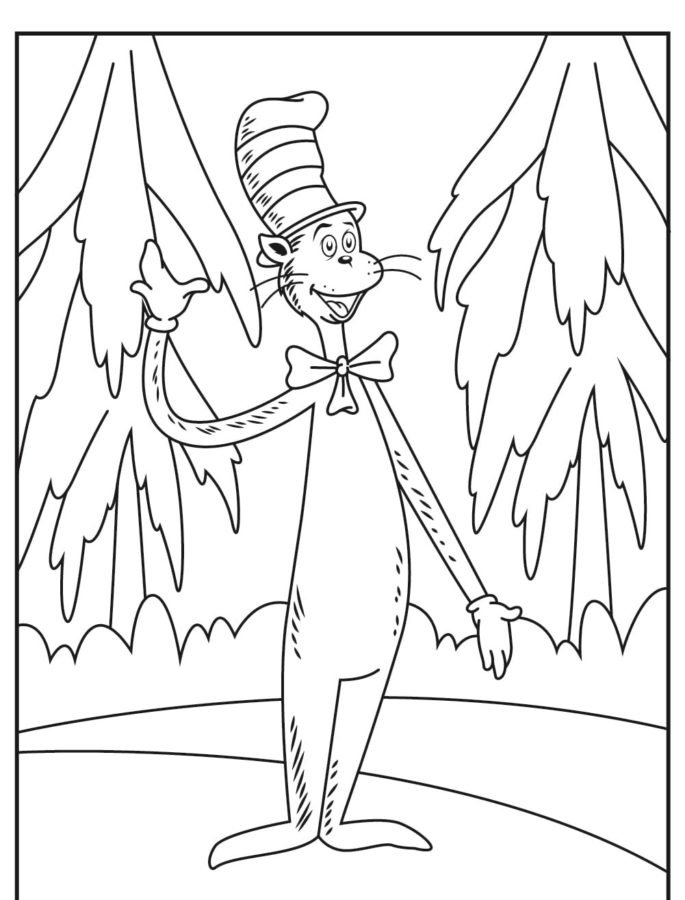 Cat In The Hat Coloring Pages Printable for Free Download