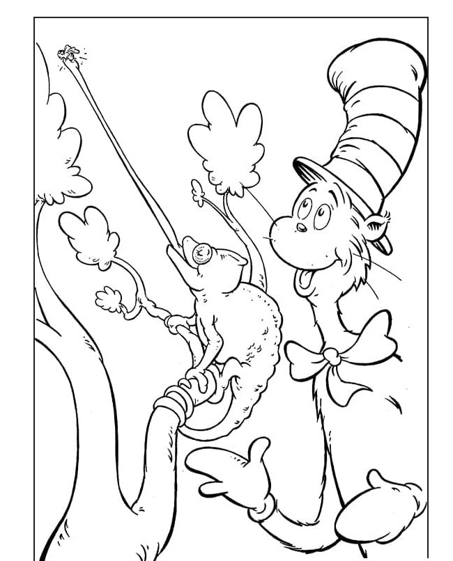 Cat In The Hat Coloring Pages Printable for Free Download