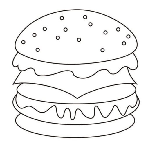 Hamburger Coloring Pages Printable For Free Download