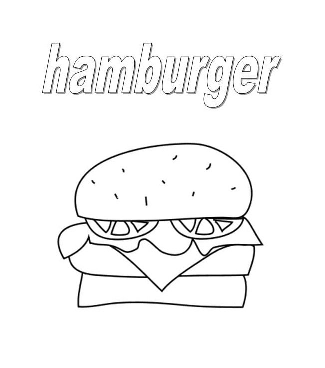 Hamburger Coloring Pages Printable for Free Download