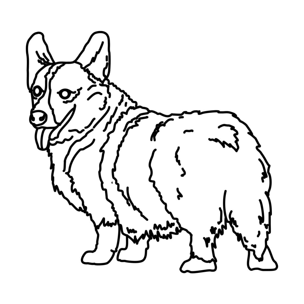 Corgi Coloring Pages Printable for Free Download