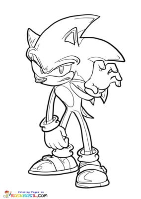 Dark Sonic Coloring Pages Printable for Free Download