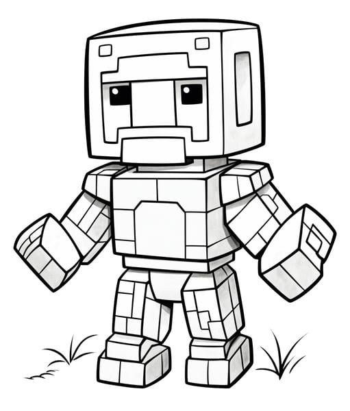 Iron Golem Coloring Pages Printable for Free Download