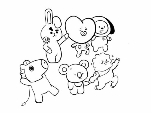 BT21 coloring pages Printable for Free Download